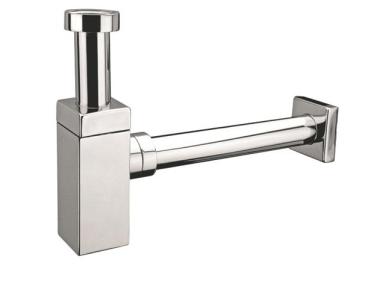 Syfon umywalkowy butelkowy kwadratowy dekoracyjny 1.1/4x32 bez spustu chrom MCALPINE