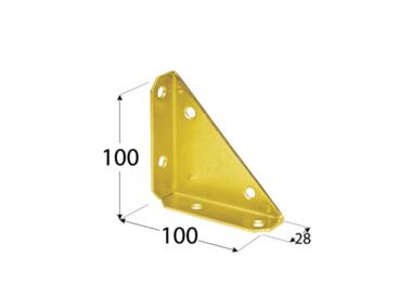 Zdjęcie: Narożnik skrzyniowy 100x100 mm żółty DMX