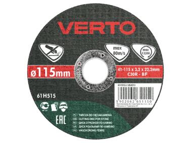 Zdjęcie: Tarcza tnąca do kamienia 115 x 3.2 x 22.2 mm VERTO