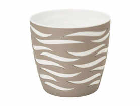 Doniczka Sahara Duo 14 cm beżowo-biała VERDENIA
