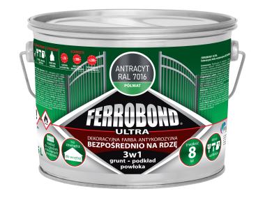 Zdjęcie: Farba antykorozyjna Ferrobond Ultra półmat antracyt 2,5L JURGA