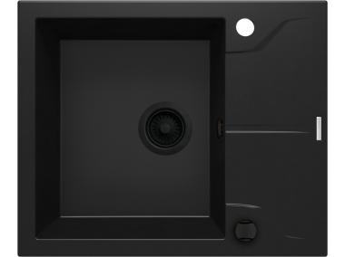 Zdjęcie: Zlewozmywak Andante nero granit 1K Z/KO 590x490x194, space saver DEANTE