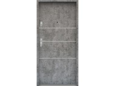 Zdjęcie: Drzwi wejściowe do mieszkań Bastion A-66 Beton srebrny 90 cm prawe ODO KR CENTER