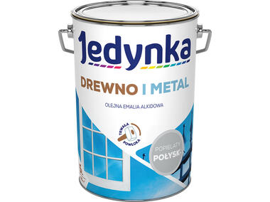 Zdjęcie: Emalia olejno-alkidowa drewno i metal popielaty 5 L połysk JEDYNKA