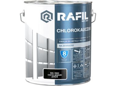 Zdjęcie: Emalia chlorokauczuk czarny RAL9005 10L RAFIL