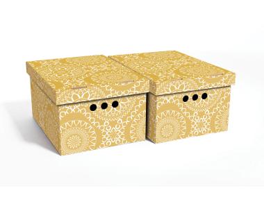 Zdjęcie: Pudło A4 Maroko musztarda 2 szt. 25x18x33 cm BERTONI