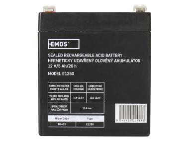 Zdjęcie: Akumulator AGM 12V 5Ah faston 6,3 EMOS