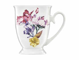 Kubek porcelanowy na stópce kwiatek Garden 300 ml AMBITION
