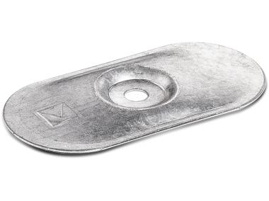 Zdjęcie: Podkładka stalowa owalna 80x40 mm fi wewn. 7 mm alu-cynk RAWLPLUG