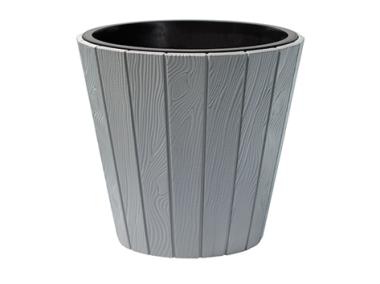 Zdjęcie: Donica Woode szary kamienny 30 cm PROSPERPLAST