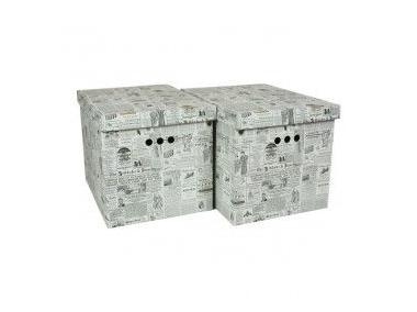 Zdjęcie: Pudło XL Gazeta biała 2 szt. 32x32x42 cm BERTONI