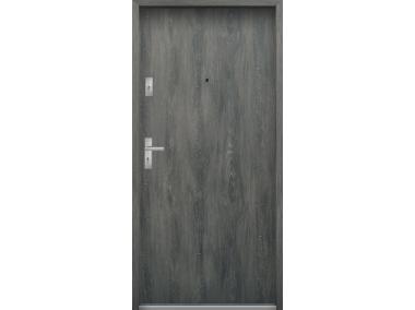 Zdjęcie: Drzwi wejściowe do mieszkań Bastion N-02 Grafit stary 80 cm prawe ODP KR CENTER