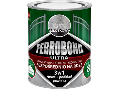 Zdjęcie: Farba antykorozyjna Ferrobond Ultra młotek srebrny 0,7L JURGA