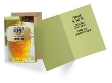Zdjęcie: Karnet PR-363 Urodziny - piwo KUKARTKA