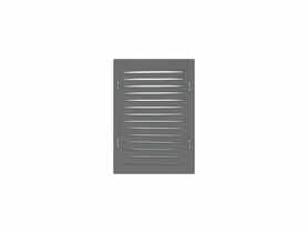 Osłona metalowa skośna 165x230mm z siatką szara VENTS