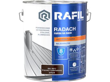 Zdjęcie: Farba na dach Radach brąz czekoladowy RAL8017 10L RAFIL