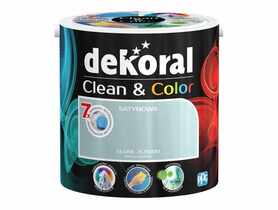 Farba satynowa Clean&Color 2,5 L słone jezioro DEKORAL