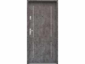 Drzwi wejściowe do mieszkań Bastion S-91 Beton ołówkowy 80 cm prawe ODP KR CENTER