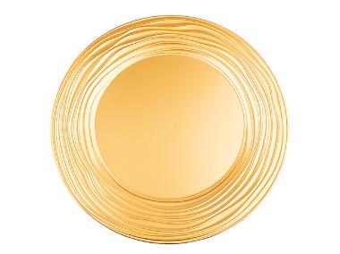 Zdjęcie: Podkładka pod talerz Fale 33 cm złota Relief ALTOMDESIGN