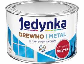 Emalia olejno-alkidowa drewno i metal czerwony jasny 0,36 L połysk JEDYNKA