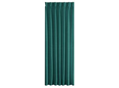 Zdjęcie: Zasłona Ines 140x270 cm ciemnozielona na szelkach EUROFIRANY
