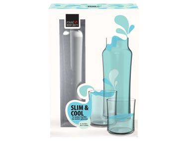 Zdjęcie: Komplet karafka 1 L, 2 x szklanka 350 ml Slim Coo ROYAL LEERDAM