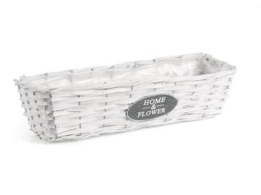 Zdjęcie: Balkonówka doniczka biała 40x12x10 cm TIN TOURS