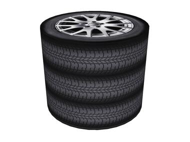 Zdjęcie: Pufa dekoracyjna Tyres 40x40 cm BERTONI