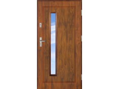 Zdjęcie: Drzwi zewnętrzne stalowo-drewniane Disting Mario 04B Dąb złoty 100 cm prawe KR CENTER