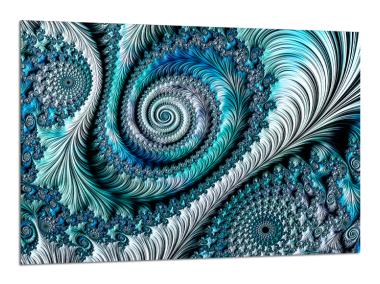 Zdjęcie: Obraz Glasspik Fractal 80x120 cm Gl210 Blue
 STYLER