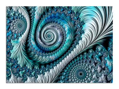 Zdjęcie: Obraz Glasspik Fractal 80x120 cm Gl210 Blue
 STYLER