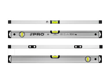 Zdjęcie: Poziomnica PRO600 anodowana srebrna z magnesami 60 cm PRO