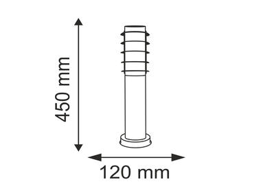 Zdjęcie: Lampa ogrodowa Serena Inox 45 cm POLUX