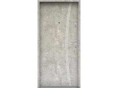 Zdjęcie: Drzwi wejściowe do mieszkań Bastion R-61 Beton naturalny 80 cm lewe OSPŁ KR CENTER