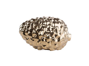 Zdjęcie: Szyszka dekoracyjna porcelnowa 15x11x9 cm złota ALTOMDESIGN