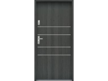 Zdjęcie: Drzwi wejściowe do mieszkań Bastion A-30 Grafit 90 cm prawe OSPŁ KR CENTER