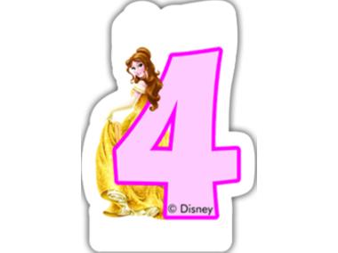 Zdjęcie: Świeczka urodzinowa Princes&Animals 4 DISNEY