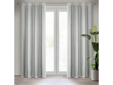 Zdjęcie: Zasłona gotowa Rita 140x250 cm stalowy EUROFIRANY