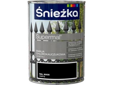 Zdjęcie: Emalia chlorok czarny RAL9005 0,9L ŚNIEŻKA