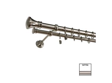 Zdjęcie: Karnisz podwójny Zeus fi 25 mm - 160 cm colloseum satyna KARWEL