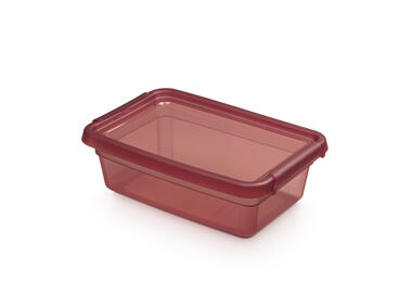 Zdjęcie: Pojemnik z pokrywką i klipsami 19x28x9 cm 3 L Rhubarb (2312) Basestore ORPLAST