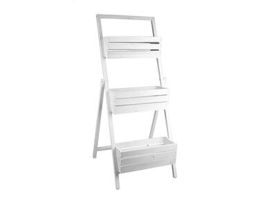 Zdjęcie: Kwietnik stojak na 3 balkonówki 45x45x115 cm biały TIN TOURS