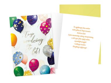Zdjęcie: Karnet DK-1067 Urodziny - balony KUKARTKA