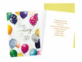 Karnet DK-1067 Urodziny - balony KUKARTKA