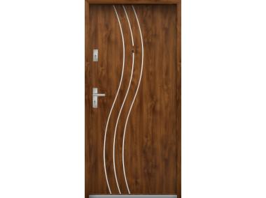 Drzwi wejściowe do mieszkań Bastion R-60 Dąb złoty 90 cm prawe OSPŁ KR CENTER