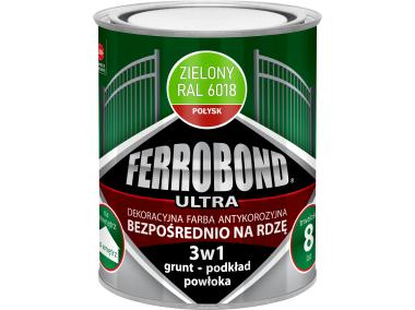 Farba antykorozyjna Ferrobond Ultra połysk zielony 0,7L JURGA