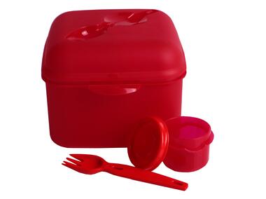 Zdjęcie: Lunchbox z pojemnikiem na sos + widelec multikolor FIT&FRESH