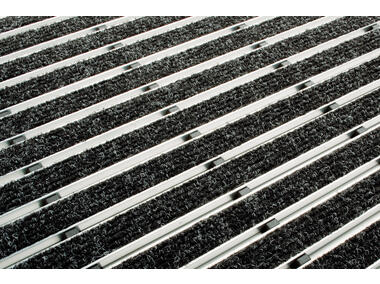 Zdjęcie: Mata wycieraczki z aluminium, wypełnienie z rypsu, kolor czarny 75x50 Vario ACO