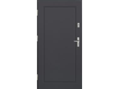 Zdjęcie: Drzwi zewnętrzne stalowo-drewniane Disting Mario 01 Antracyt 80 cm lewe KR CENTER