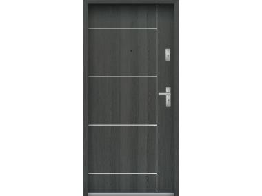 Zdjęcie: Drzwi wejściowe do mieszkań Bastion A-65 Grafit 80 cm lewe OSP KR CENTER
